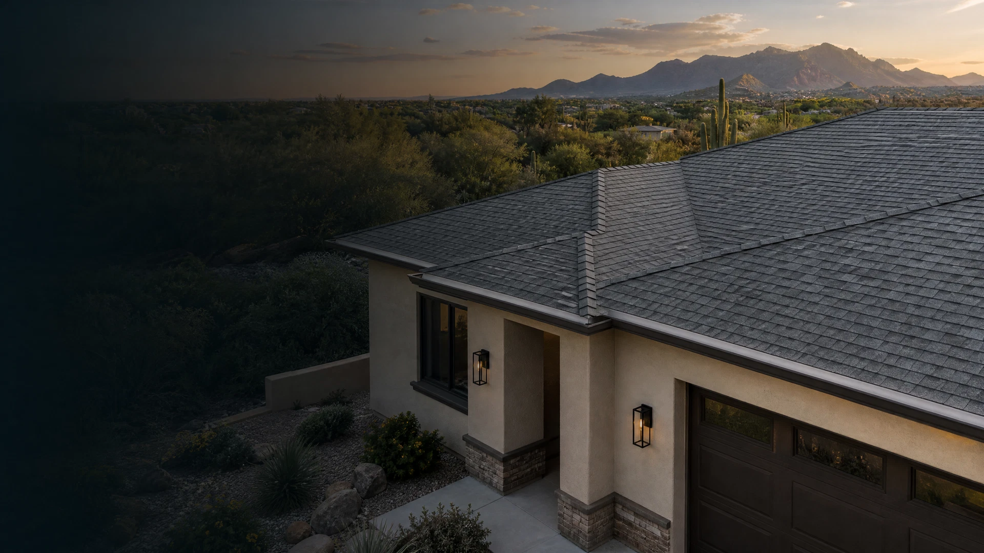 Conceptual Tucson asphalt shingle roof representing local roofing conditions